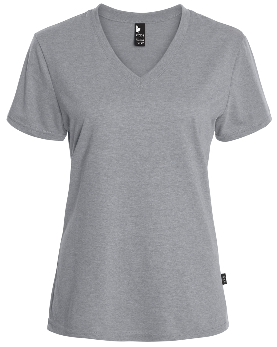 Attraction® 100L29W - V-neck t-shirt - women HEATHER GREY