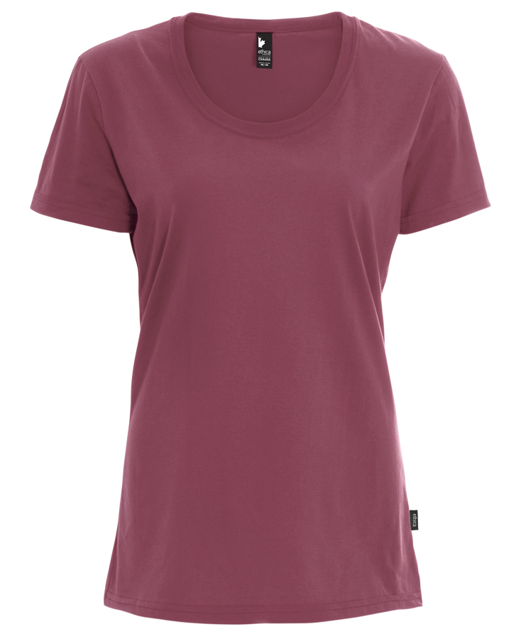 Attraction® 100L2YW - Women's crewneck t-shirt BURGUNDY