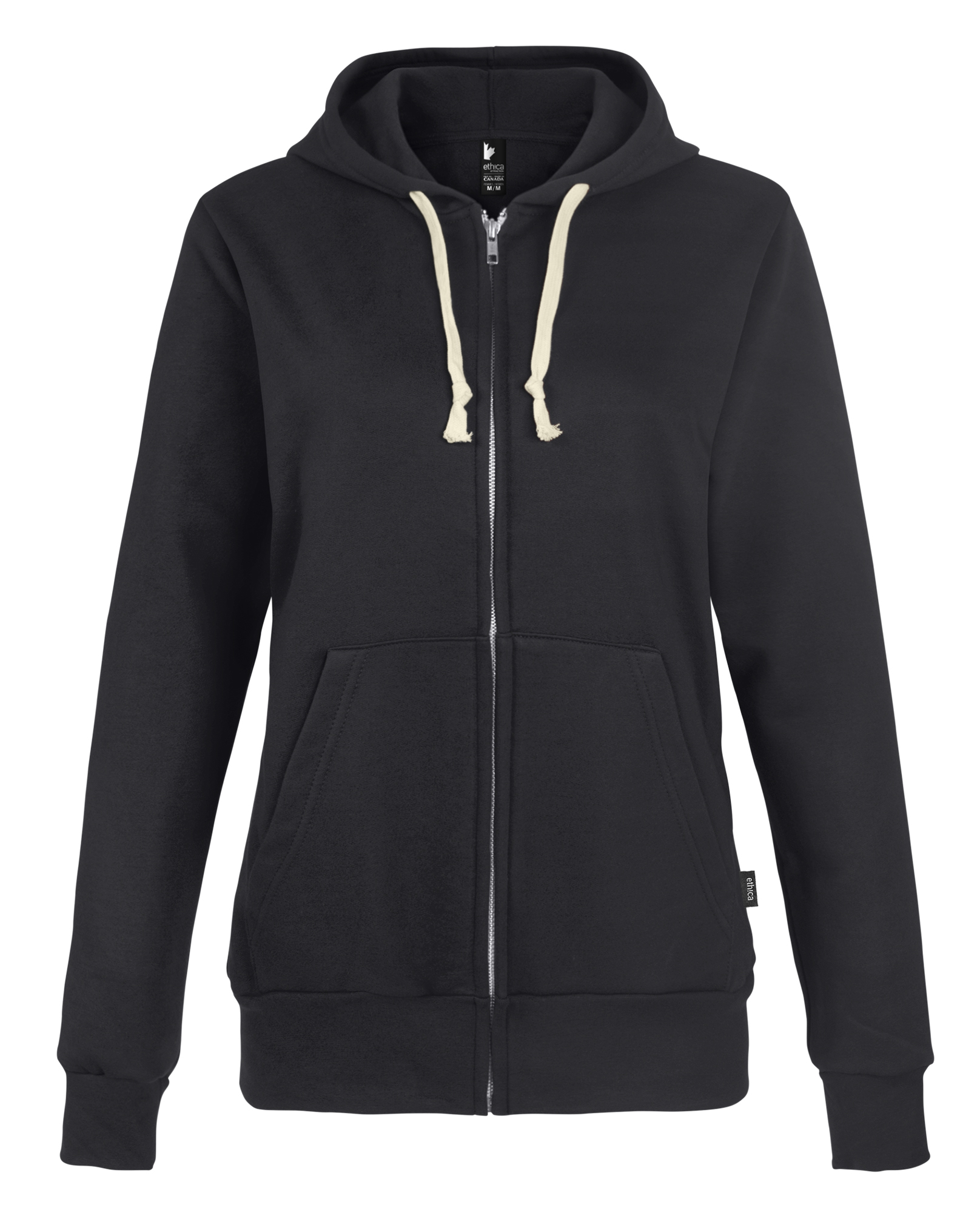 Attraction® 100L43W - Women's hooded full zip sweatshirt BLACK