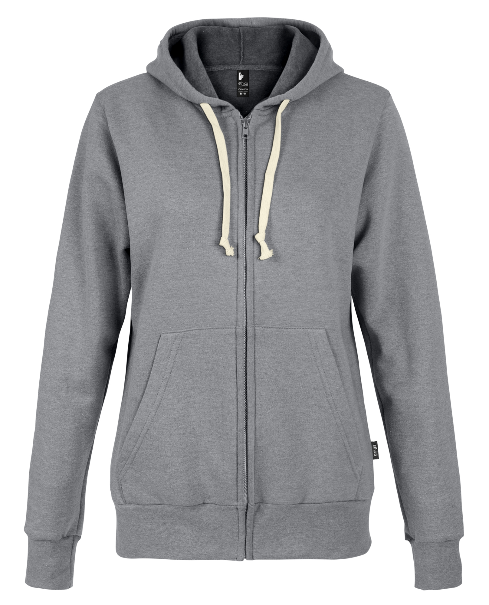 Attraction® 100L43W - Women's hooded full zip sweatshirt HEATHER GREY