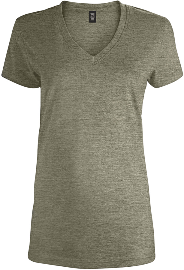 Attraction® 100L77W - Women's V-neck t-shirtt HEATHER ARMY