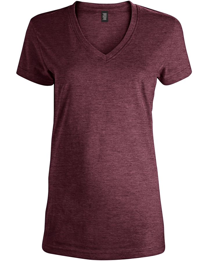 Attraction® 100L77W - Women's V-neck t-shirtt HEATHER MAROON