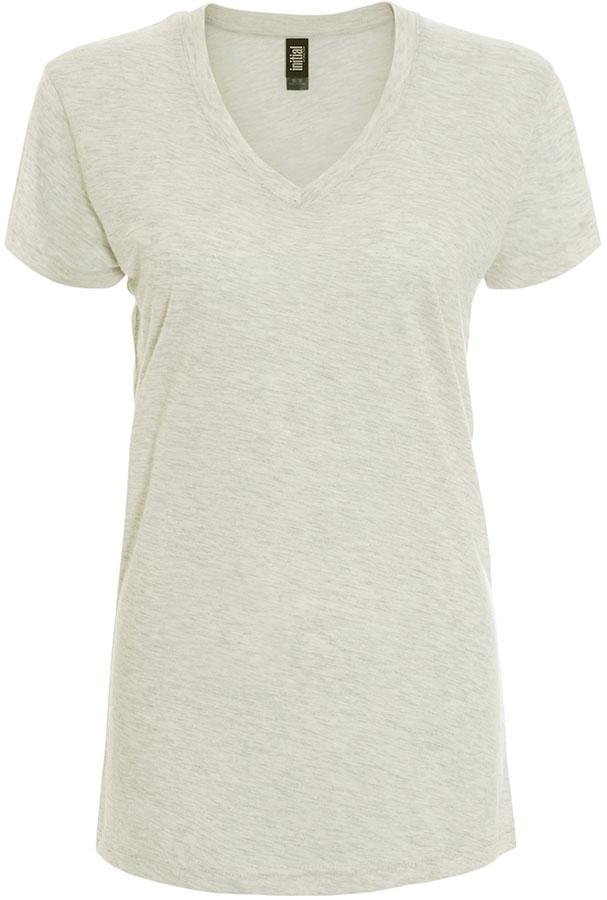 Attraction® 100L77W - Women's V-neck t-shirtt OATMEAL