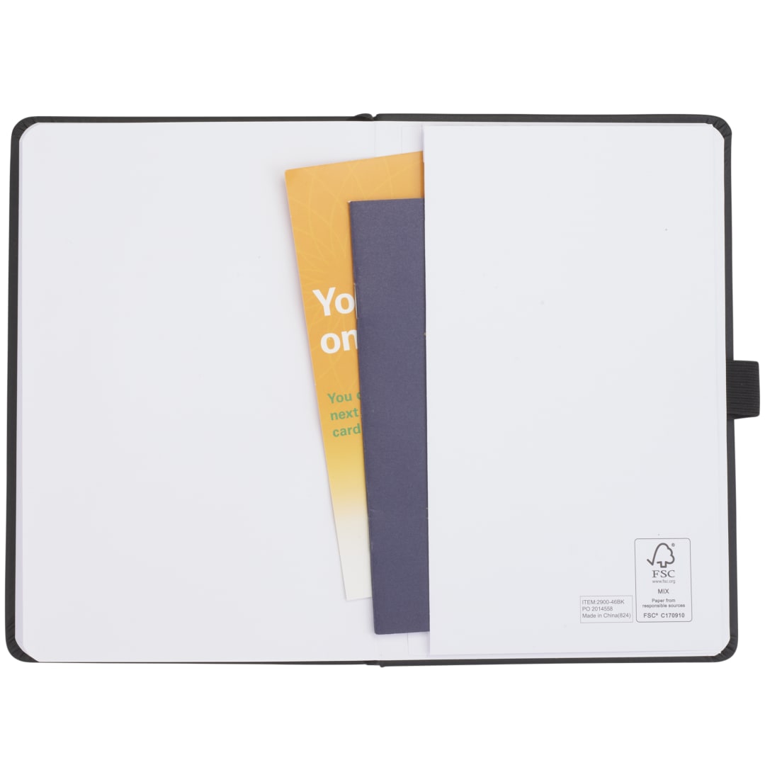 5.5&quot; x 8.5&quot; FSC&#174; Mix Pineapple Leather Journal - 2900-46 Black