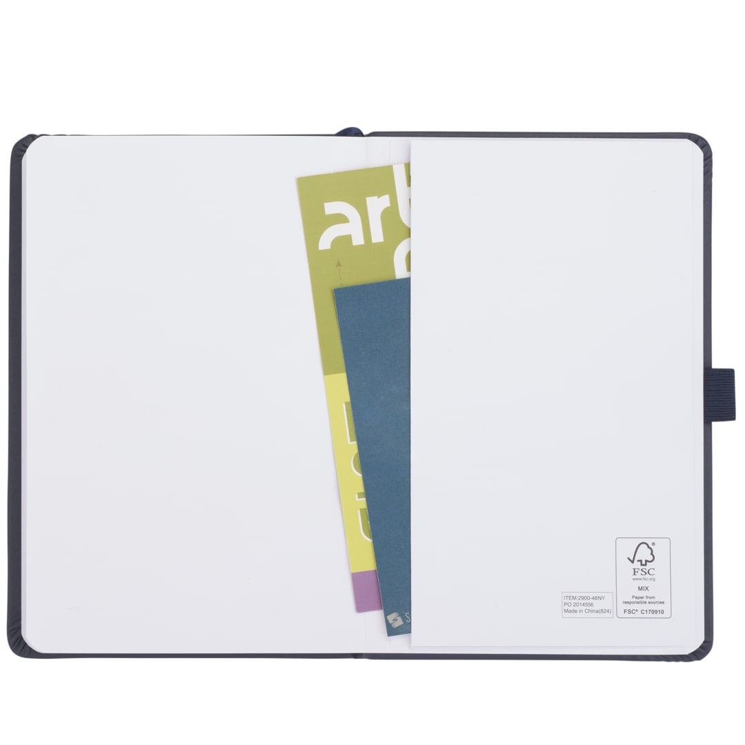 5.5" x 8.5" FSC® Mix Pineapple Leather Journal - 2900-46 Blue