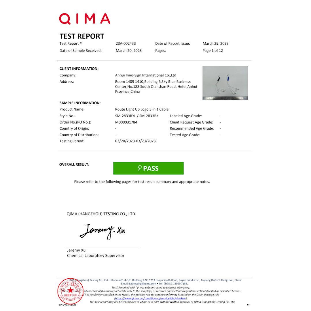 Route Light Up Logo 5-in-1 Cable - SM-2833 Black