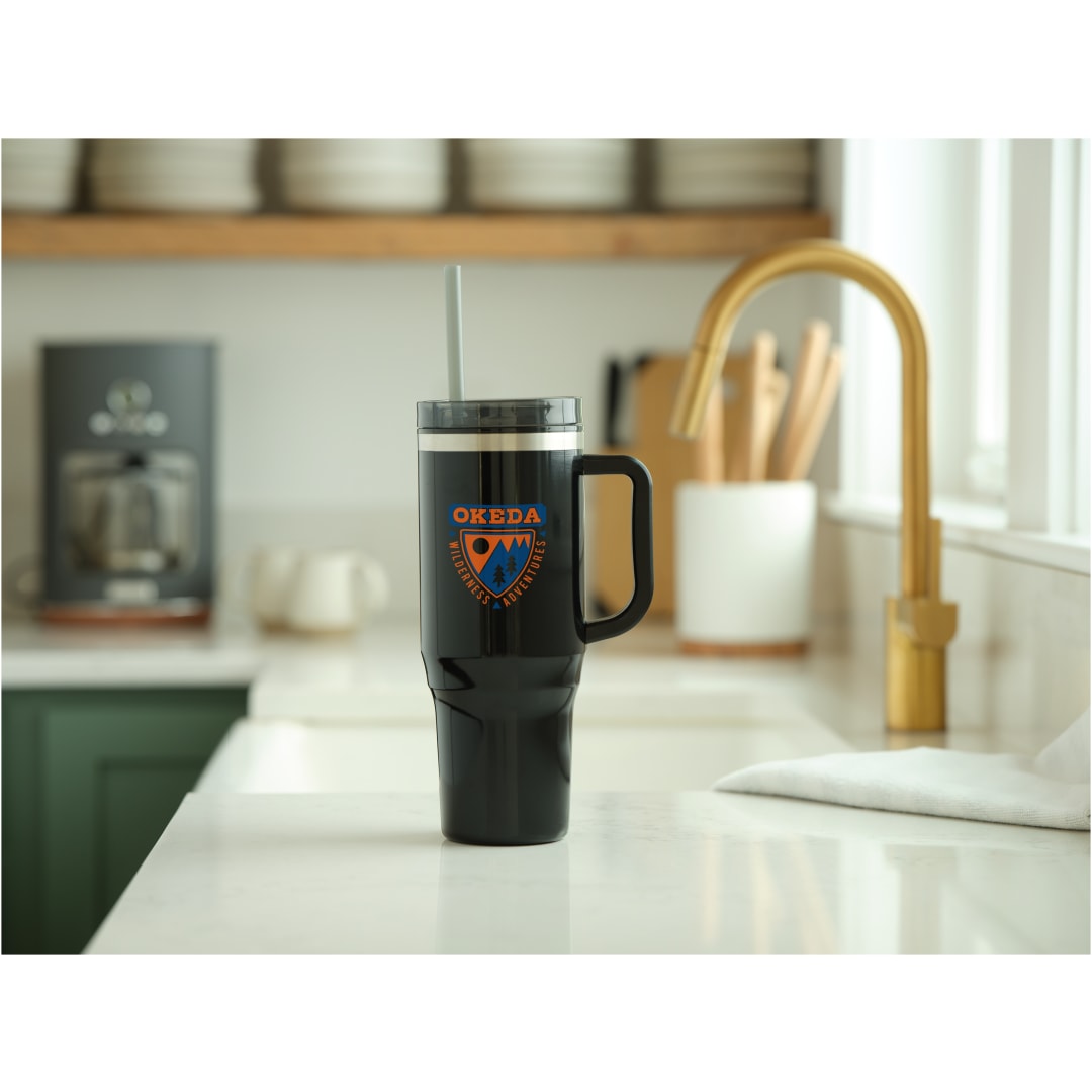 Thor 40oz Eco-Friendly Straw Tumbler - SM-6948 Black