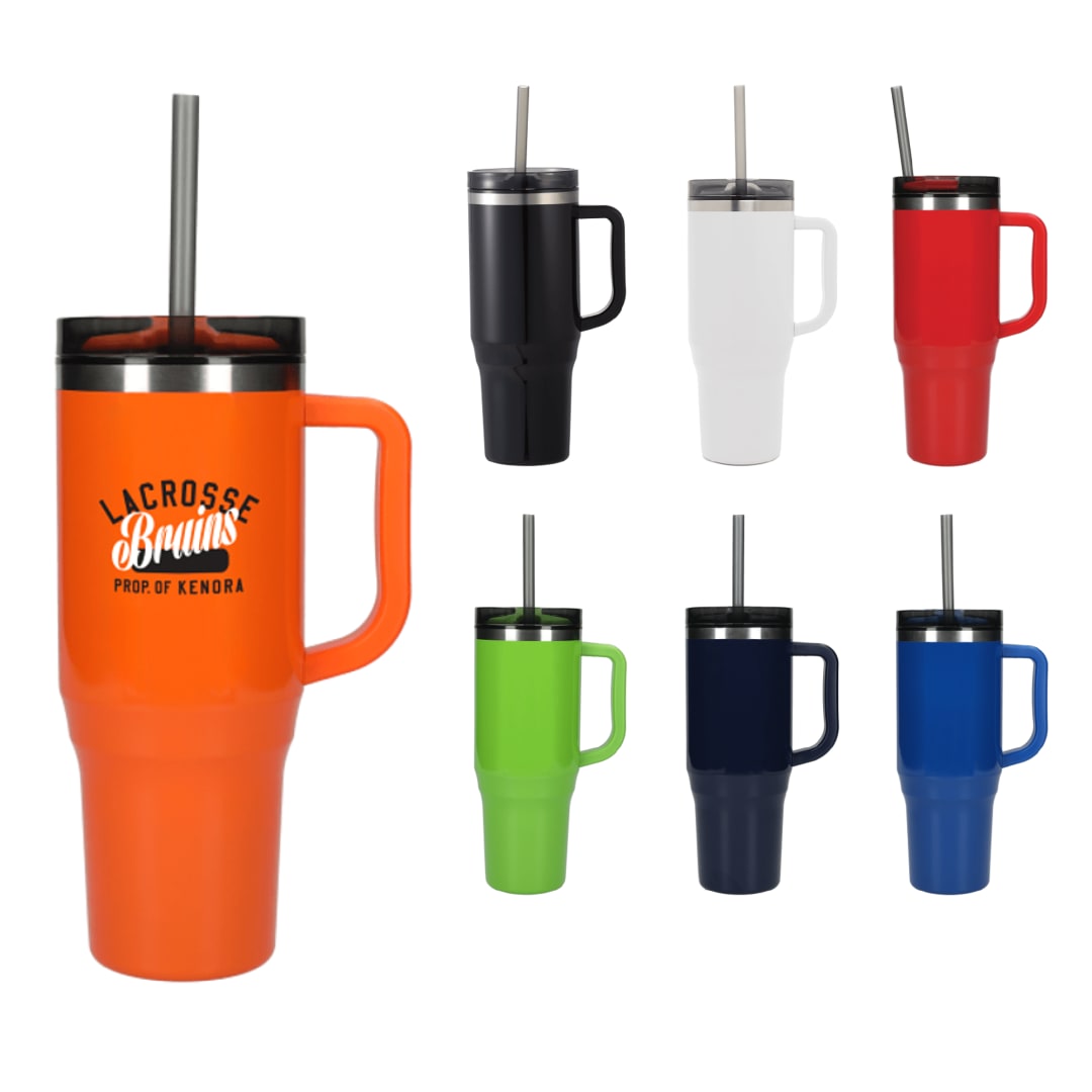 Thor 40oz Eco-Friendly Straw Tumbler - SM-6948 Orange