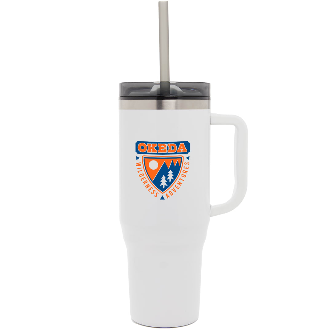 Thor 40oz Eco-Friendly Straw Tumbler - SM-6948 White