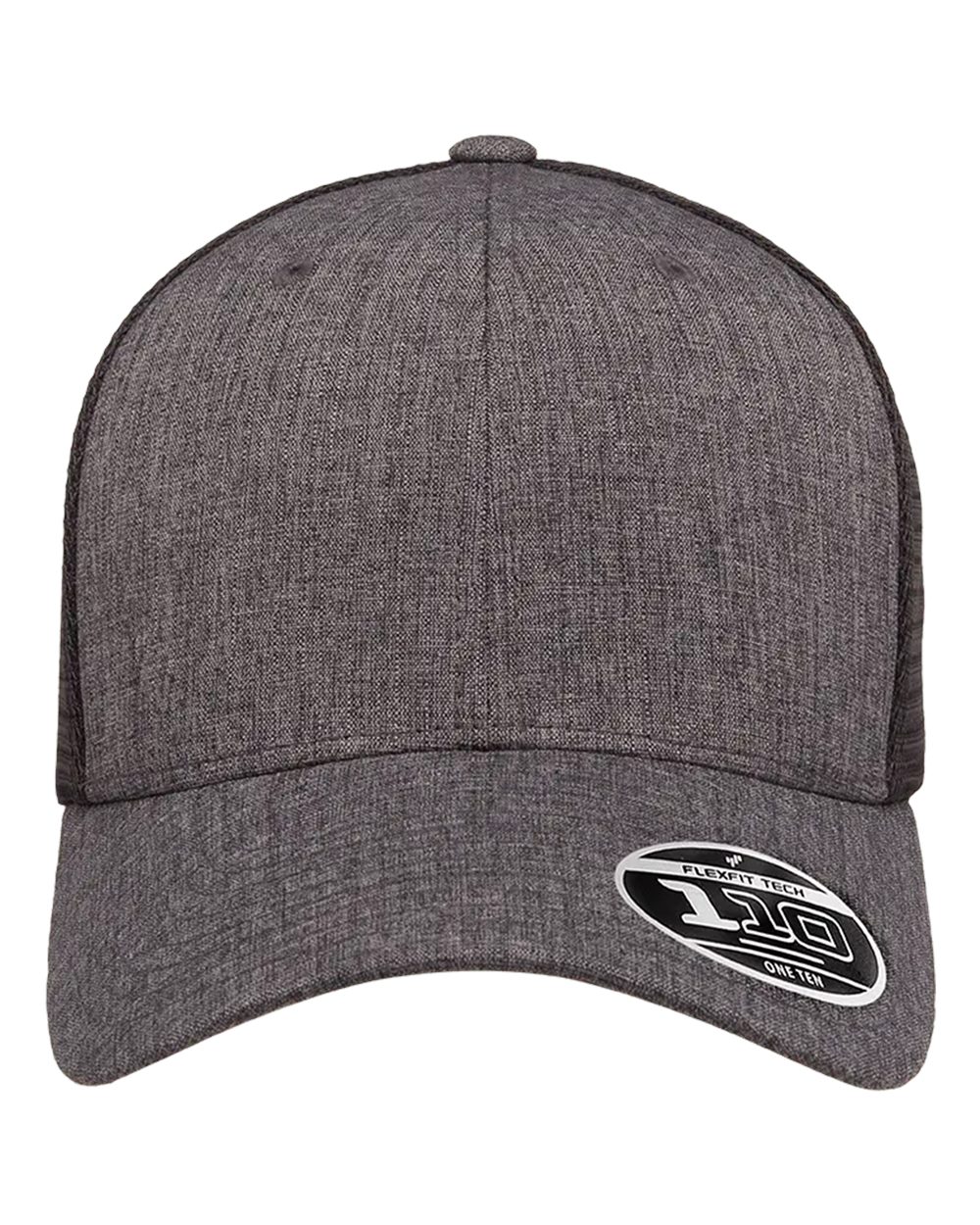 Flexfit 110® Mesh-Back Cap - 110M Melange Charcoal- Black