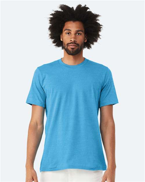 BELLA + CANVAS CVC Jersey Tee - 3001CVC Heather Aqua