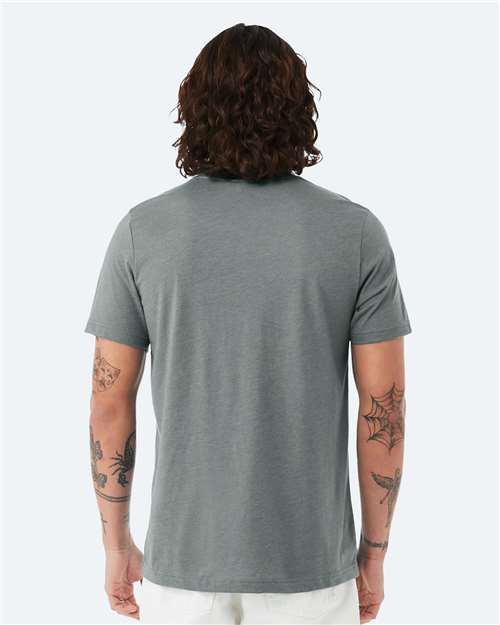 BELLA + CANVAS CVC Jersey Tee - 3001CVC Heather Blue Storm