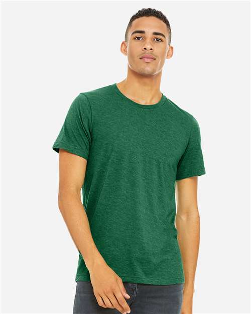 BELLA + CANVAS CVC Jersey Tee - 3001CVC Heather Grass Green