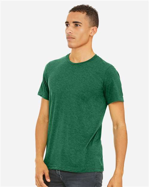 BELLA + CANVAS CVC Jersey Tee - 3001CVC Heather Grass Green