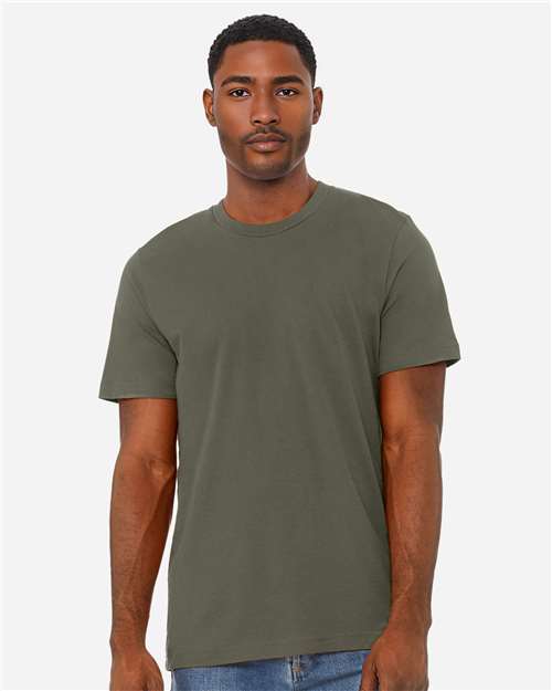 BELLA + CANVAS CVC Jersey Tee - 3001CVC Heather Military Green