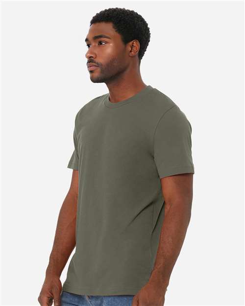 BELLA + CANVAS CVC Jersey Tee - 3001CVC Heather Military Green