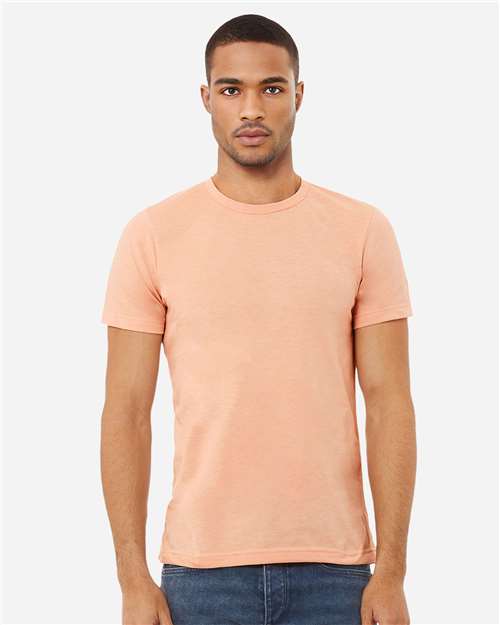 BELLA + CANVAS CVC Jersey Tee - 3001CVC Heather Peach