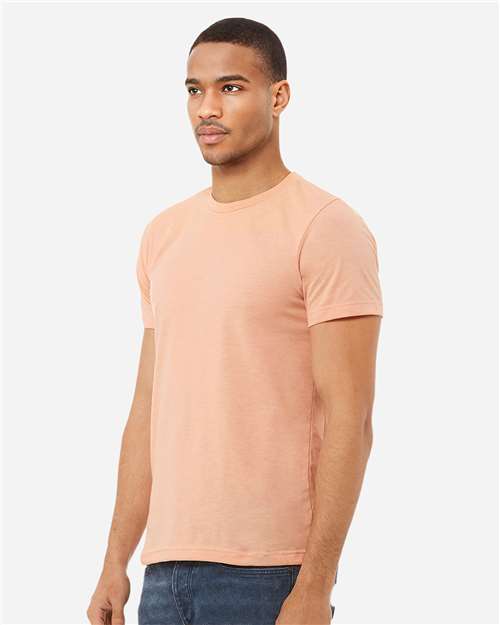 BELLA + CANVAS CVC Jersey Tee - 3001CVC Heather Peach
