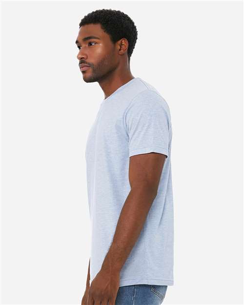 BELLA + CANVAS CVC Jersey Tee - 3001CVC Heather Prism Blue
