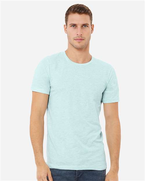BELLA + CANVAS CVC Jersey Tee - 3001CVC Heather Prism Ice Blue