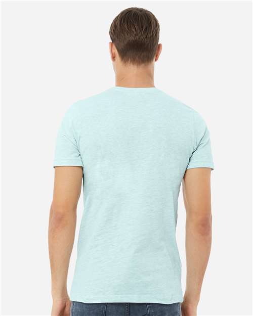 BELLA + CANVAS CVC Jersey Tee - 3001CVC Heather Prism Ice Blue