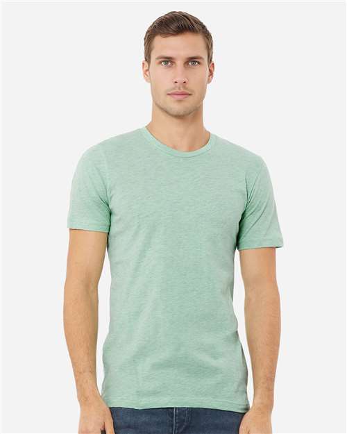 BELLA + CANVAS CVC Jersey Tee - 3001CVC Heather Prism Mint