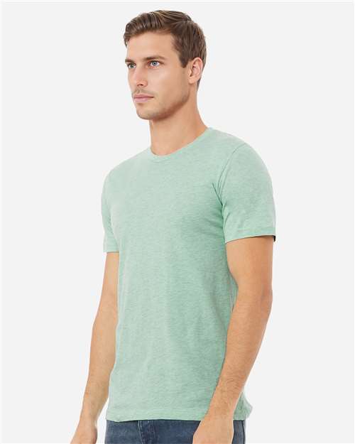 BELLA + CANVAS CVC Jersey Tee - 3001CVC Heather Prism Mint