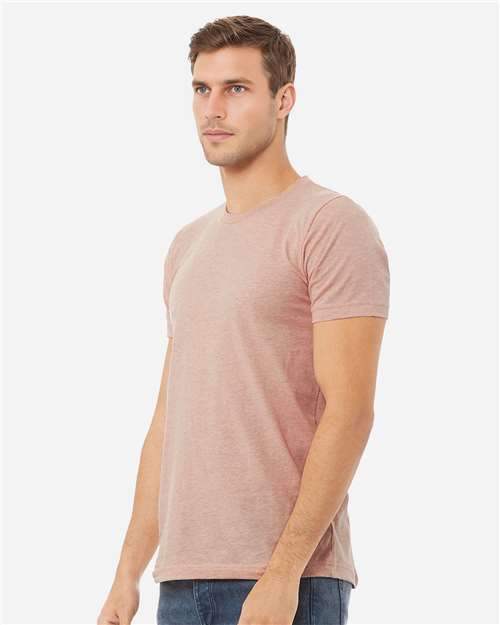 BELLA + CANVAS CVC Jersey Tee - 3001CVC Heather Prism Peach
