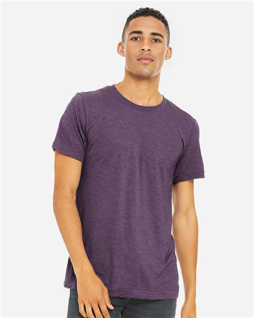 BELLA + CANVAS CVC Jersey Tee - 3001CVC Heather Team Purple