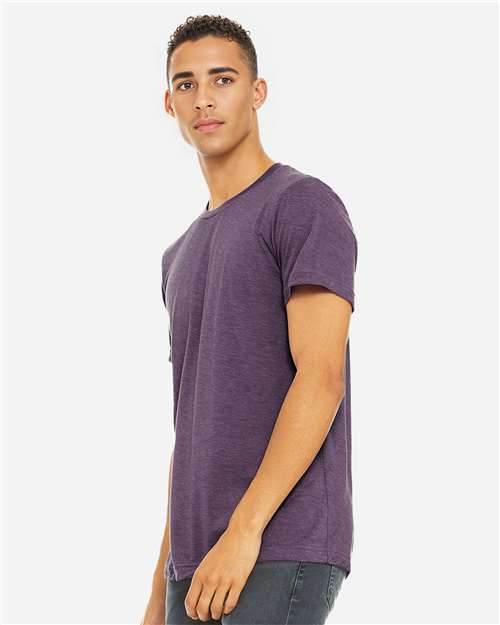 BELLA + CANVAS CVC Jersey Tee - 3001CVC Heather Team Purple