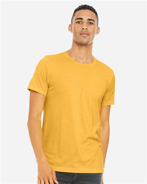 BELLA + CANVAS CVC Jersey Tee - 3001CVC Heather Yellow Gold