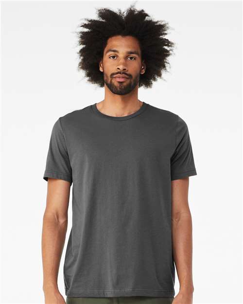 BELLA + CANVAS CVC Jersey Tee - 3001CVC Solid Asphalt Blend