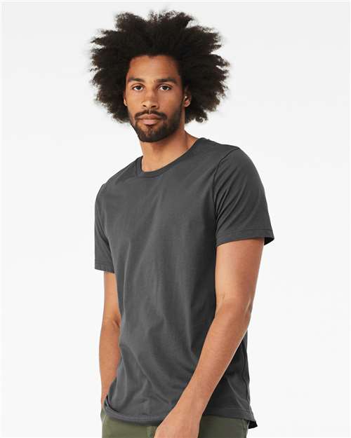 BELLA + CANVAS CVC Jersey Tee - 3001CVC Solid Asphalt Blend