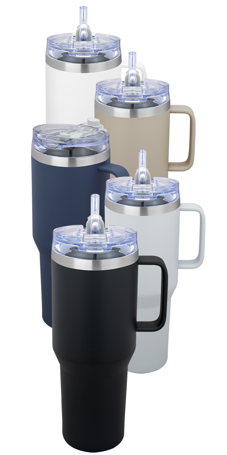 Urban Peak 40 oz Urban Peak® Apex Ridge Vacuum Travel Mug - SL174PR White