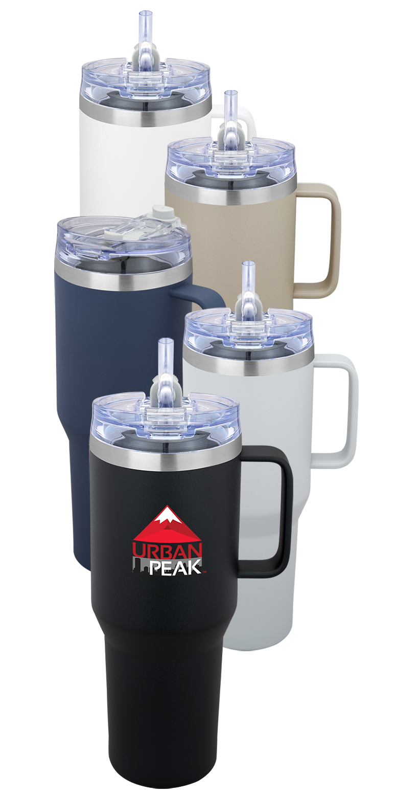 Urban Peak 40 oz Urban Peak® Apex Ridge Vacuum Travel Mug - SL174PR White