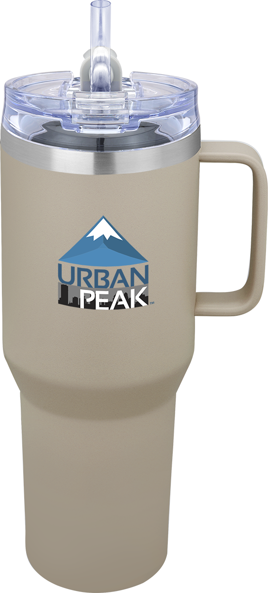 Urban Peak 40 oz Urban Peak® Apex Ridge Vacuum Travel Mug - SL174PR White