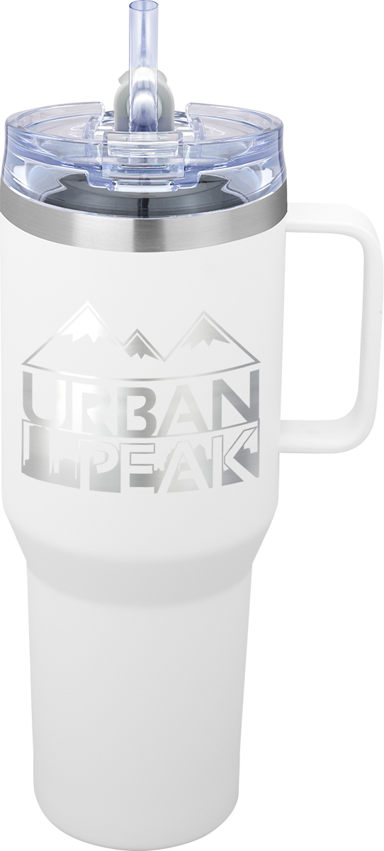 Urban Peak 40 oz Urban Peak® Apex Ridge Vacuum Travel Mug - SL174PR white