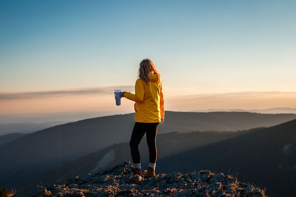 Urban Peak 40 oz Urban Peak® Apex Ridge Vacuum Travel Mug - SL174PR White