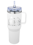Urban Peak 40 oz Urban Peak® Apex Ridge Vacuum Travel Mug - SL174PR white