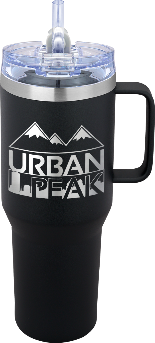 Urban Peak 40 oz Urban Peak® Apex Ridge Vacuum Travel Mug - SL174PR black