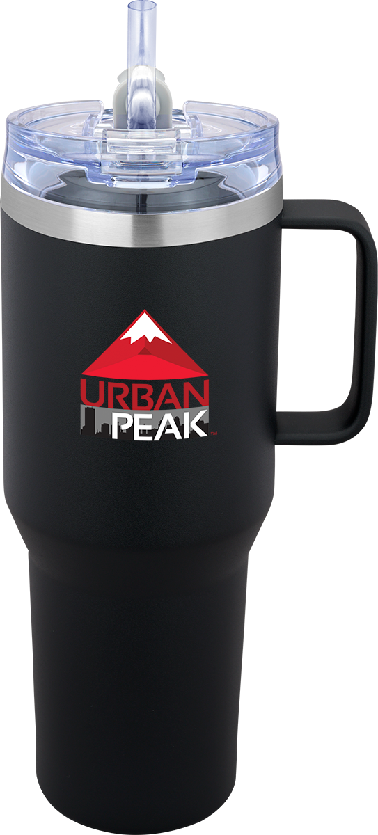 Urban Peak 40 oz Urban Peak® Apex Ridge Vacuum Travel Mug - SL174PR black