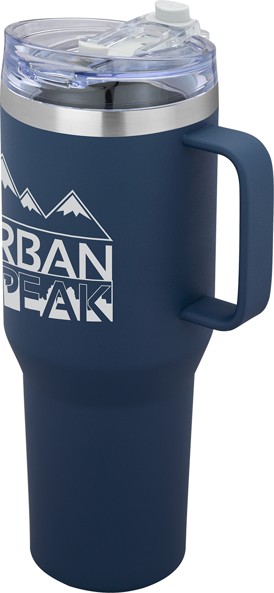 Urban Peak 40 oz Urban Peak® Apex Ridge Vacuum Travel Mug - SL174PR blue