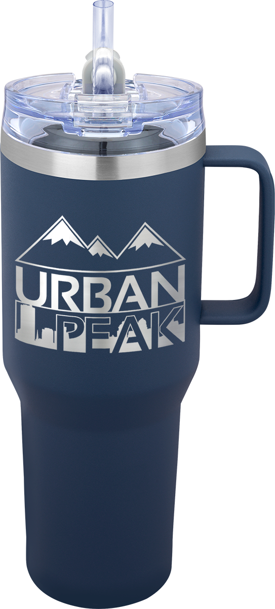 Urban Peak 40 oz Urban Peak® Apex Ridge Vacuum Travel Mug - SL174PR blue