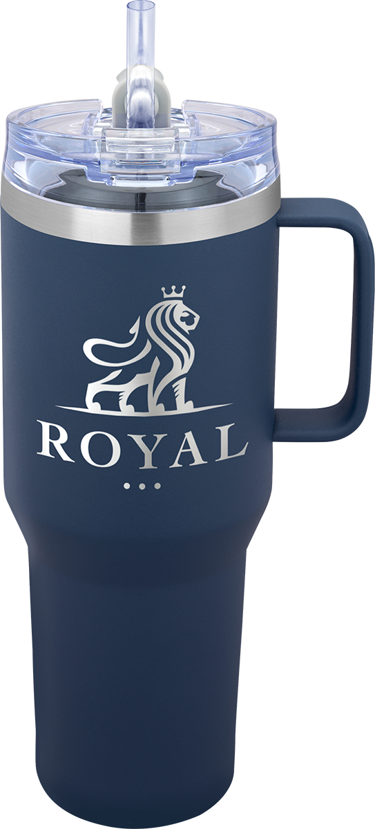 Urban Peak 40 oz Urban Peak® Apex Ridge Vacuum Travel Mug - SL174PR blue