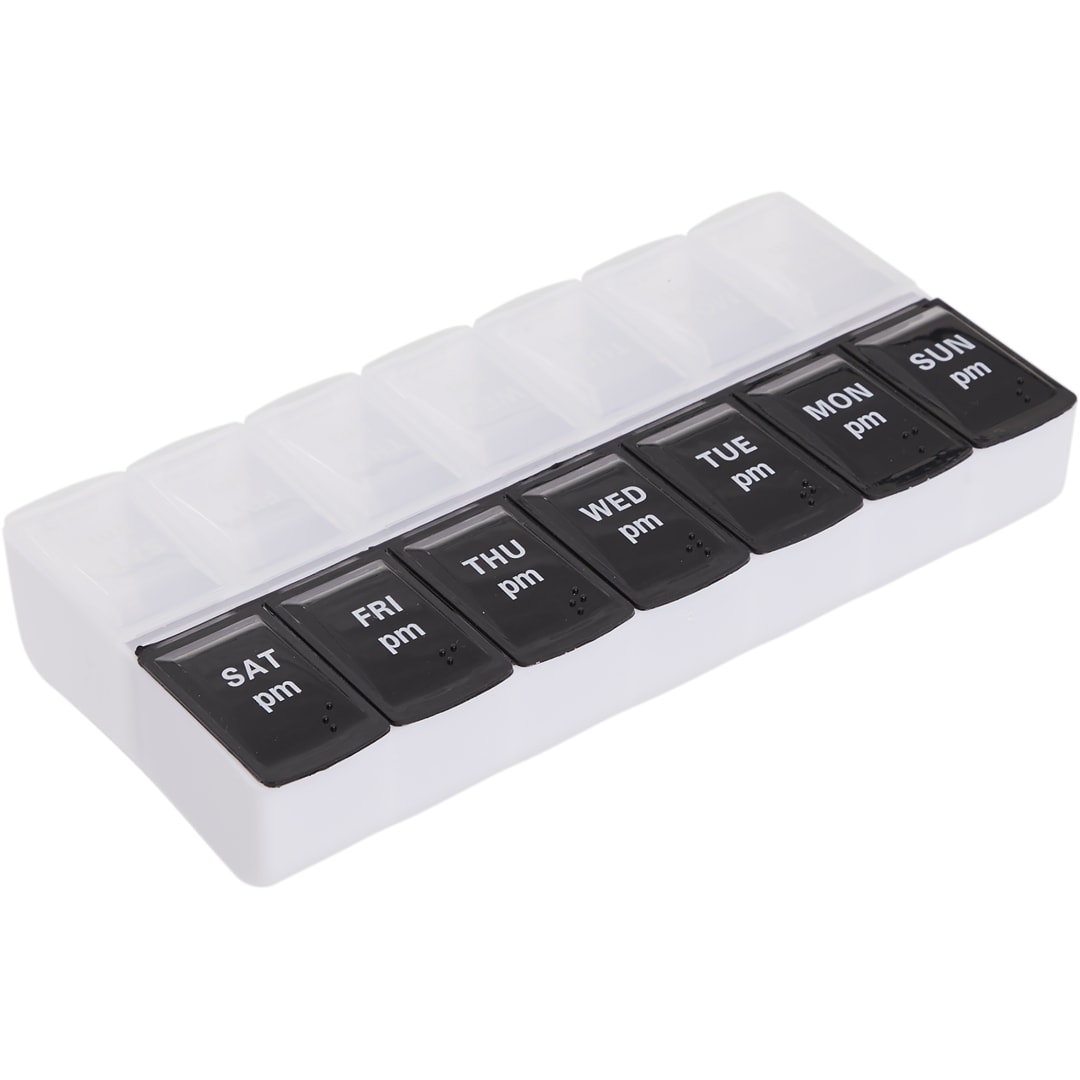 Recycled AM/PM Pill Case - SM-1707 Black