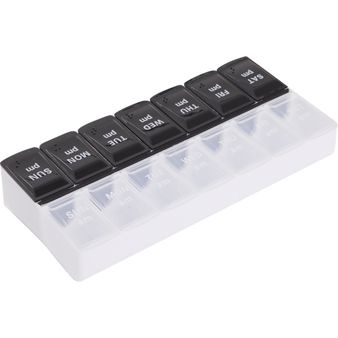 Recycled AM/PM Pill Case - SM-1707 Black