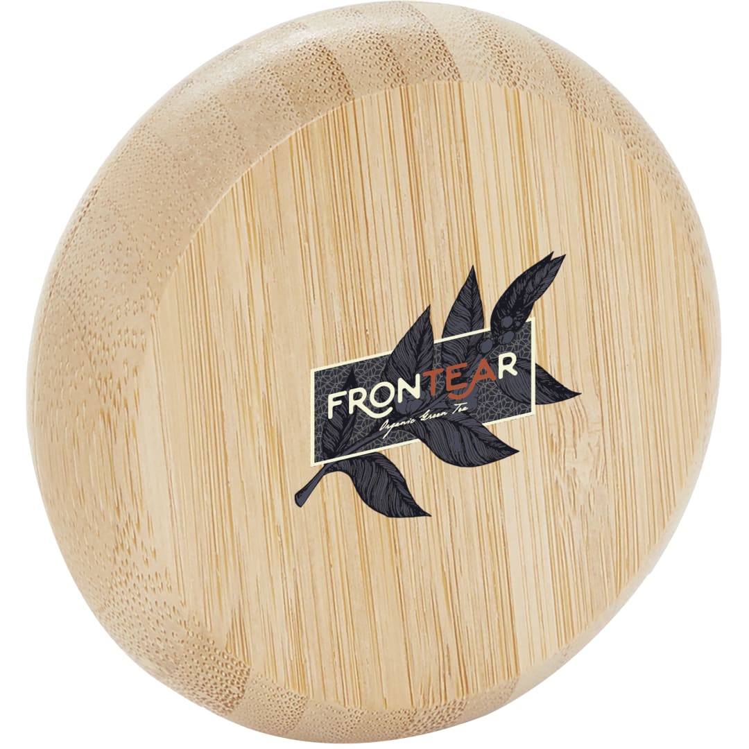 FSC&#174; 100% Bamboo Compact Mirror/Brush - SM-1709 Natural