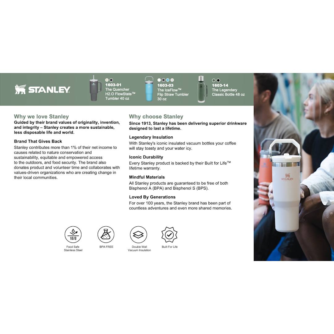 Stanley Stanley Quencher H2.O FlowState™ Tumbler 40oz - 1603-01 Black