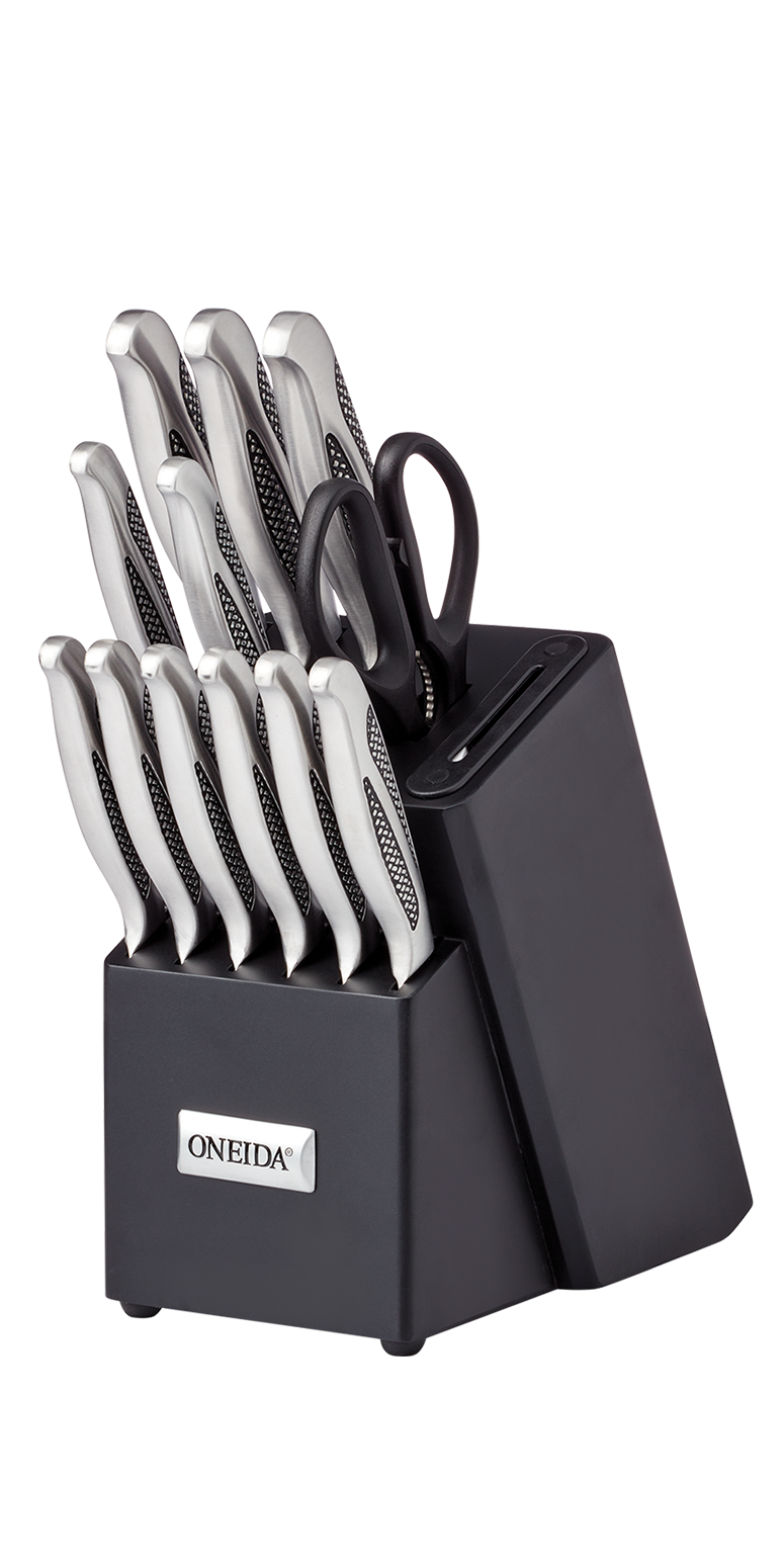 Oneida Ensemble de 14 couteaux Oneida® avec aiguiseur - LON01 Black