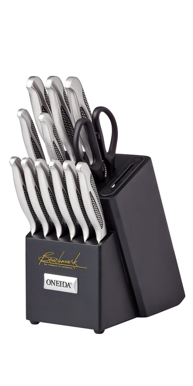 Oneida Ensemble de 14 couteaux Oneida® avec aiguiseur - LON01 Black